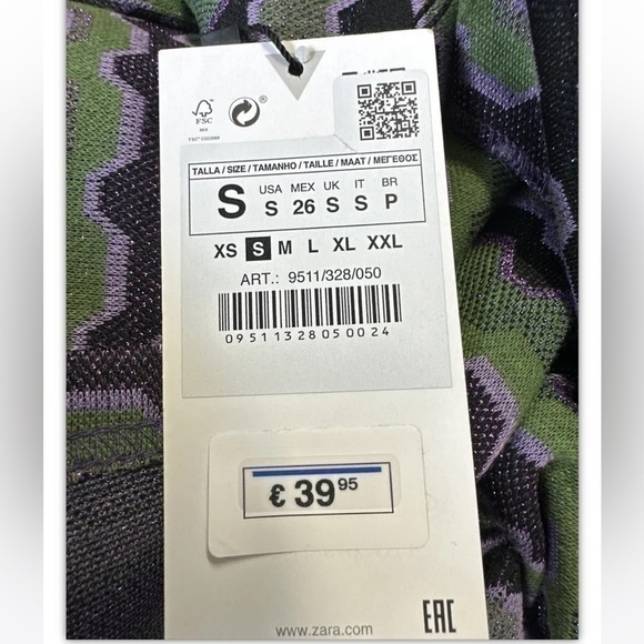 Zara dress size Small zigzag pattern festival dress - Picture 4 of 10